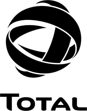 Black and white logo featuring a stylized globe of overlapping bands above the word TOTAL.