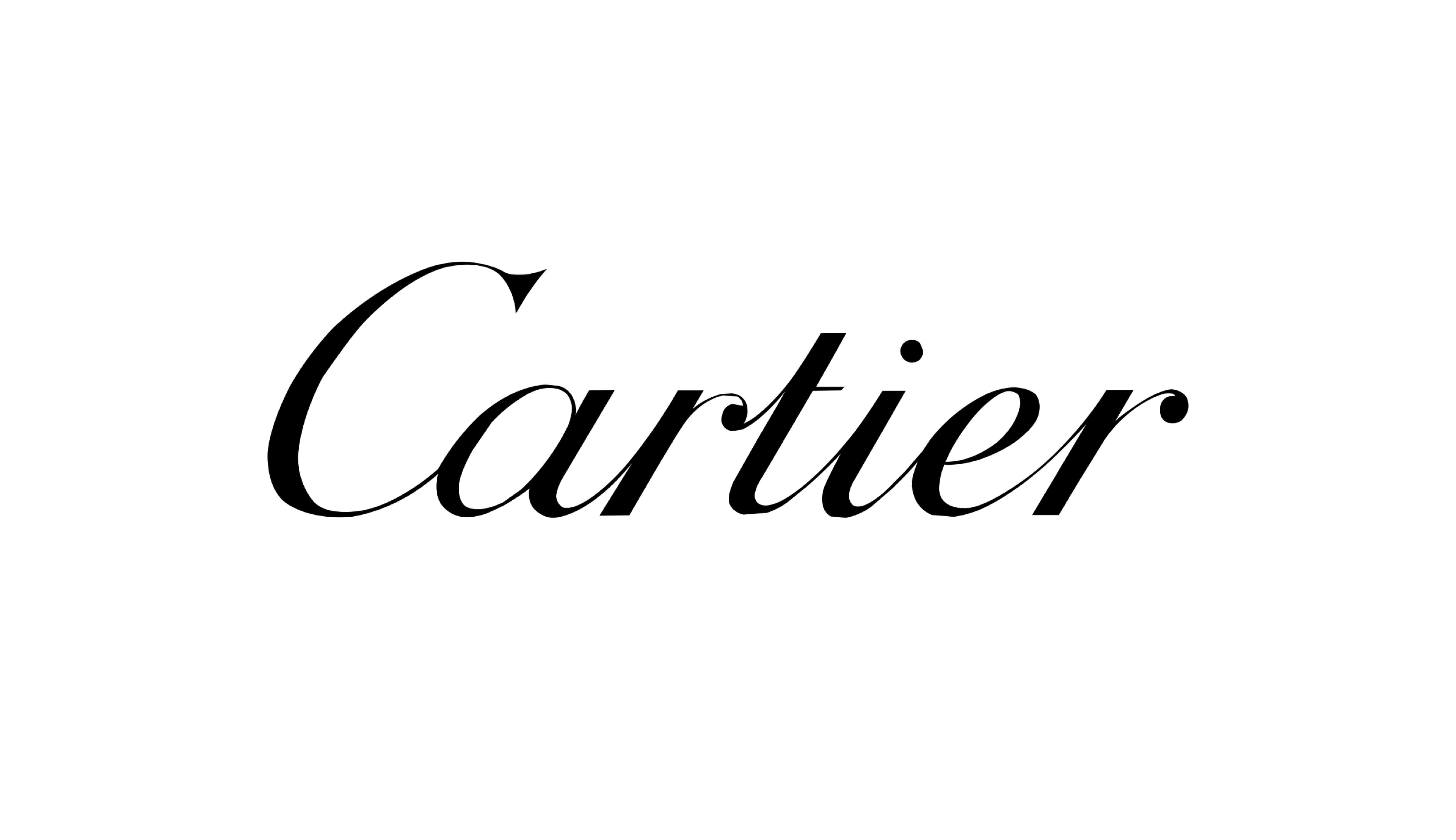 The Cartier logo written in a sophisticated black script font against a white background.